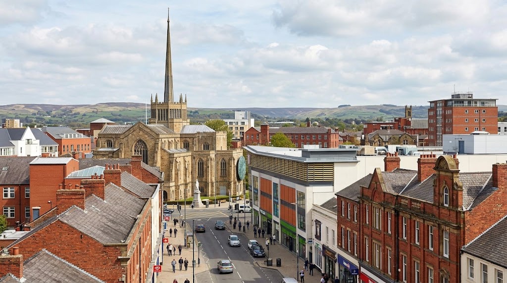 Blackburn town centre and surrounding East Lancashire area